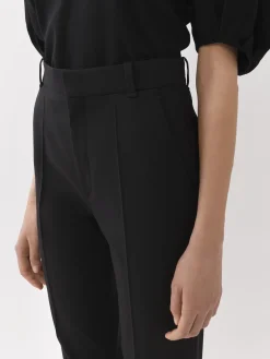 Pantalons Et Shorts-Chloé Pantalon Bootcut Court Noir