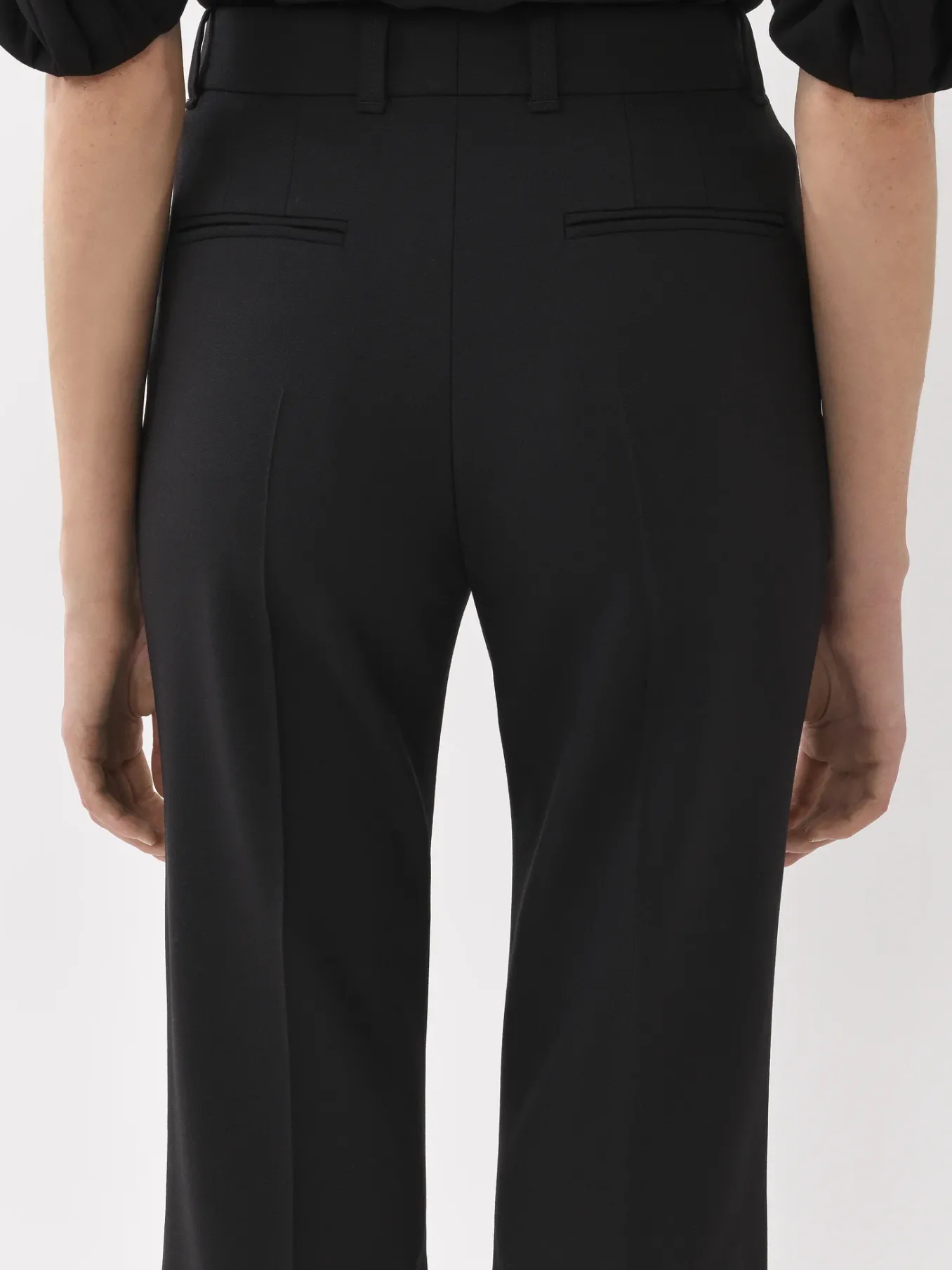 Pantalons Et Shorts-Chloé Pantalon Bootcut Court Noir