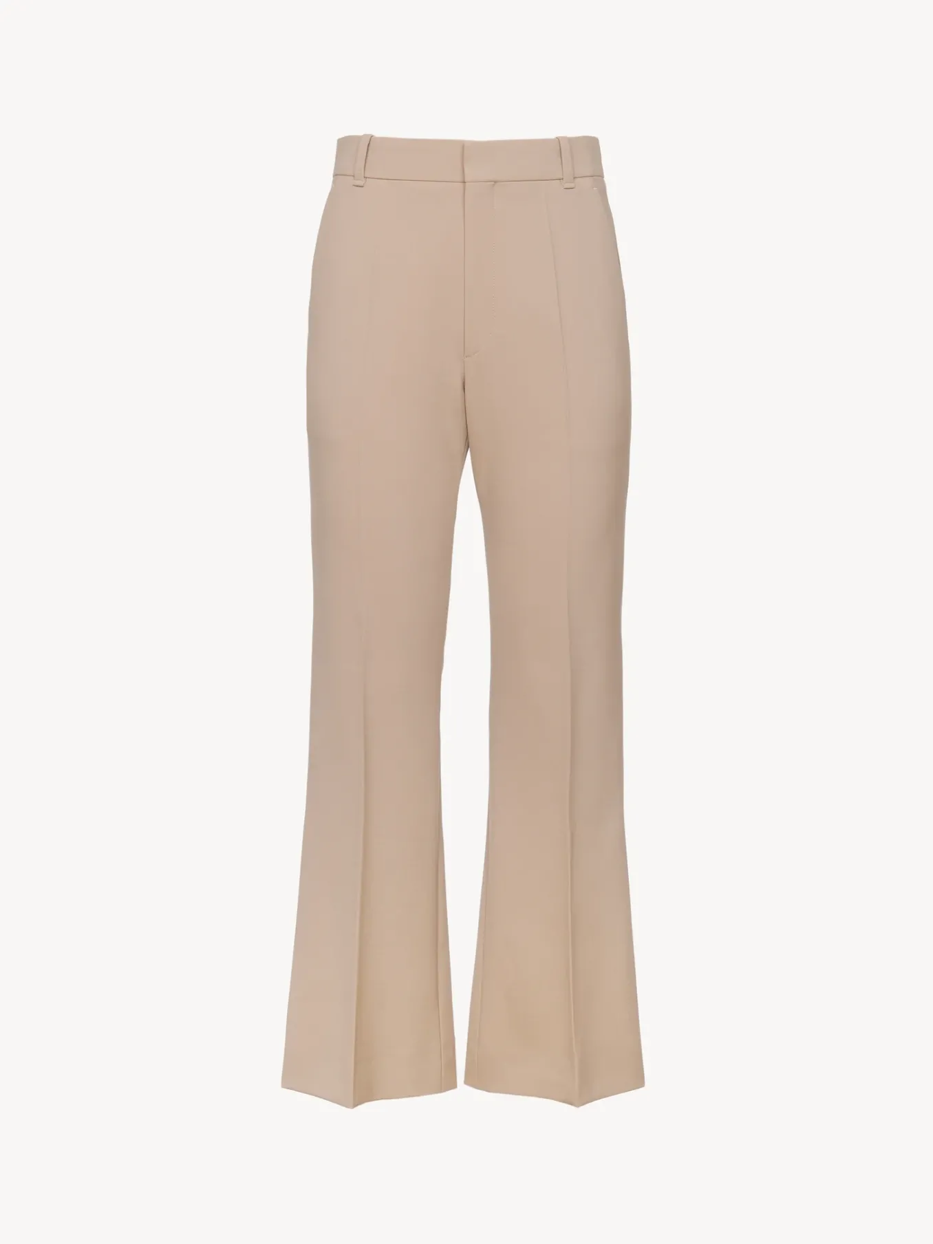 Pantalons Et Shorts-Chloé Pantalon Bootcut Court Soft Tan