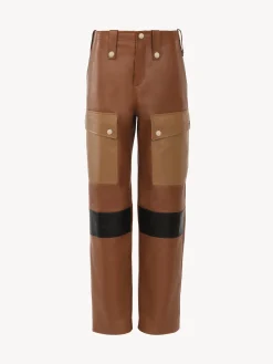Pantalons Et Shorts-Chloé Pantalon Cargo Fusele Multicolor Brown 1