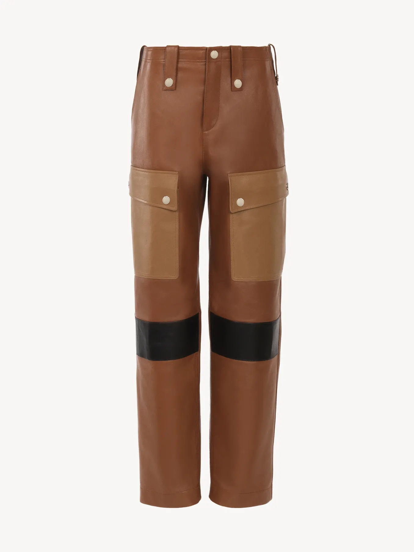 Pantalons Et Shorts-Chloé Pantalon Cargo Fusele Multicolor Brown 1