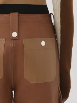 Pantalons Et Shorts-Chloé Pantalon Cargo Fusele Multicolor Brown 1