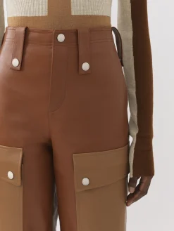 Pantalons Et Shorts-Chloé Pantalon Cargo Fusele Multicolor Brown 1