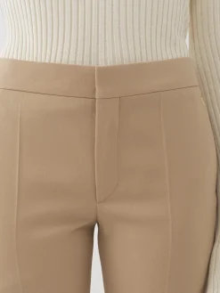 Pantalons Et Shorts-Chloé Pantalon Cigarette Court Soft Tan