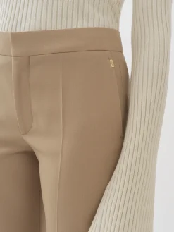 Pantalons Et Shorts-Chloé Pantalon Cigarette Court Soft Tan