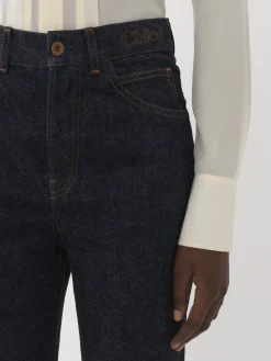 Pantalons Et Shorts-Chloé Pantalon Cloche « Merapi » Iconic Navy
