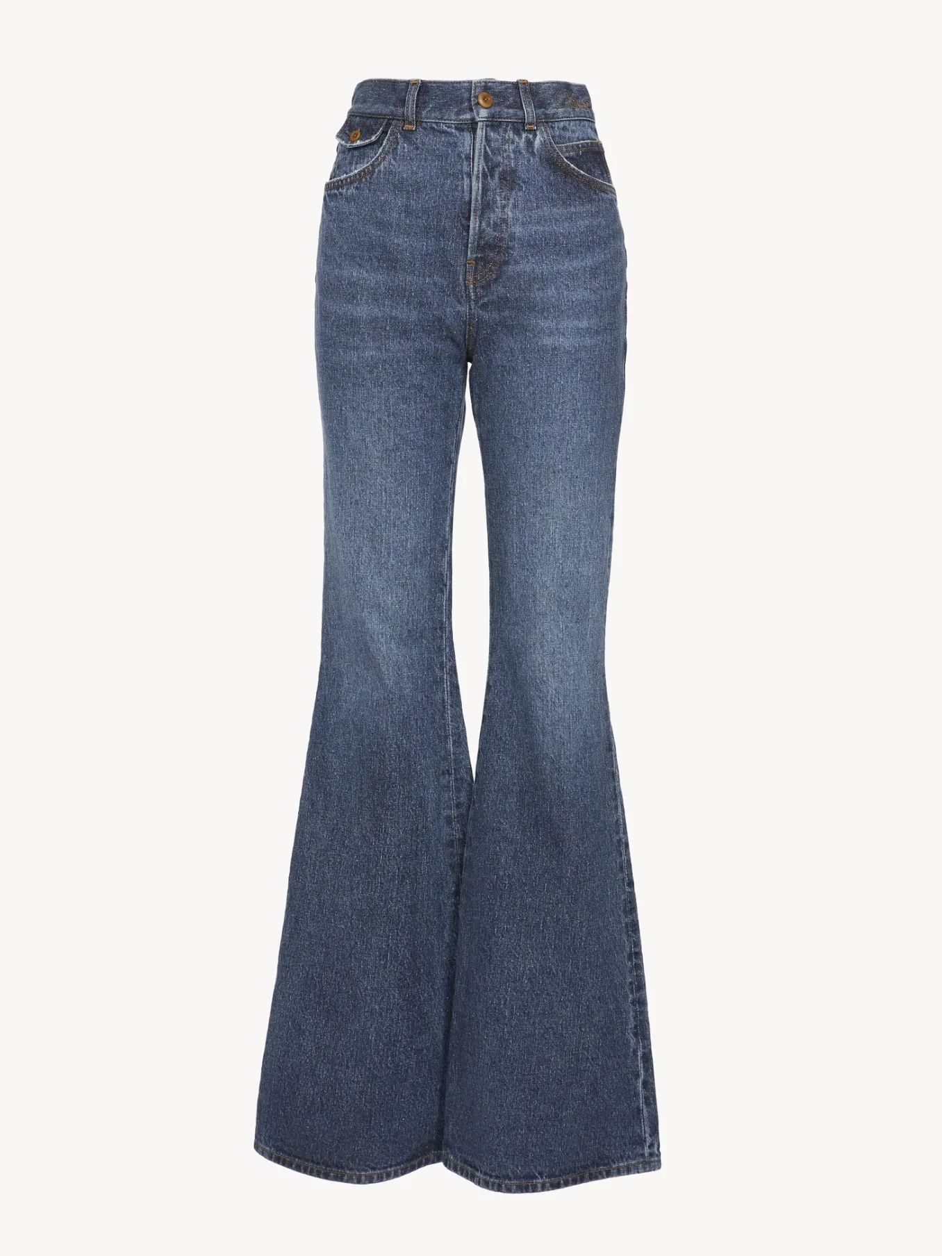 Pantalons Et Shorts-Chloé Pantalon Cloche « Merapi » Dusky Blue