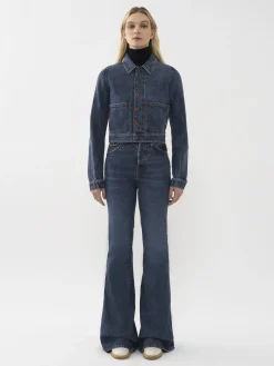 Pantalons Et Shorts-Chloé Pantalon Cloche « Merapi » Dusky Blue
