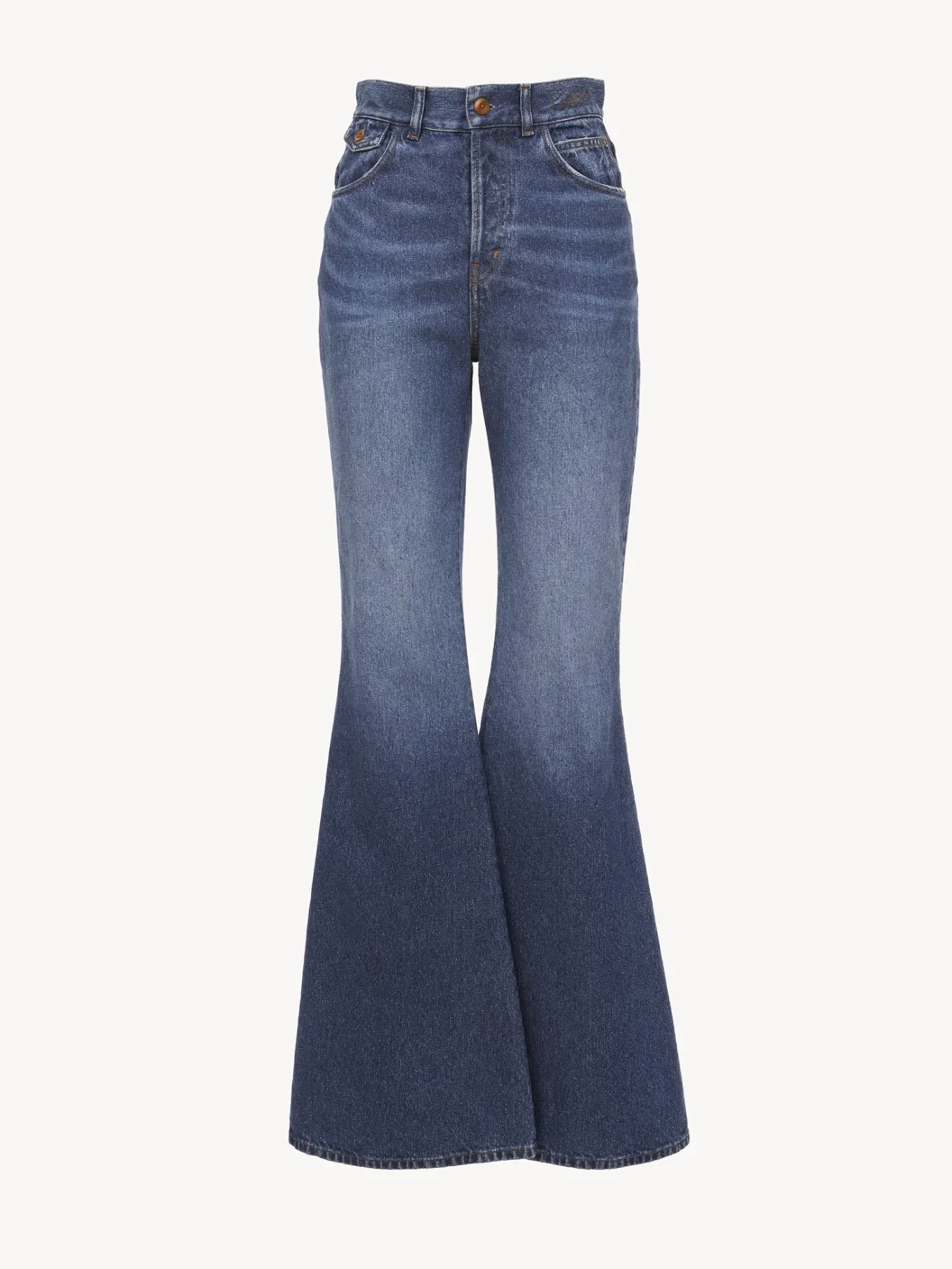 Pantalons Et Shorts-Chloé Pantalon Cloche « Merapi » Faded Denim