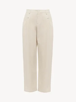 Vêtements-Chloé Pantalon Court Antique White