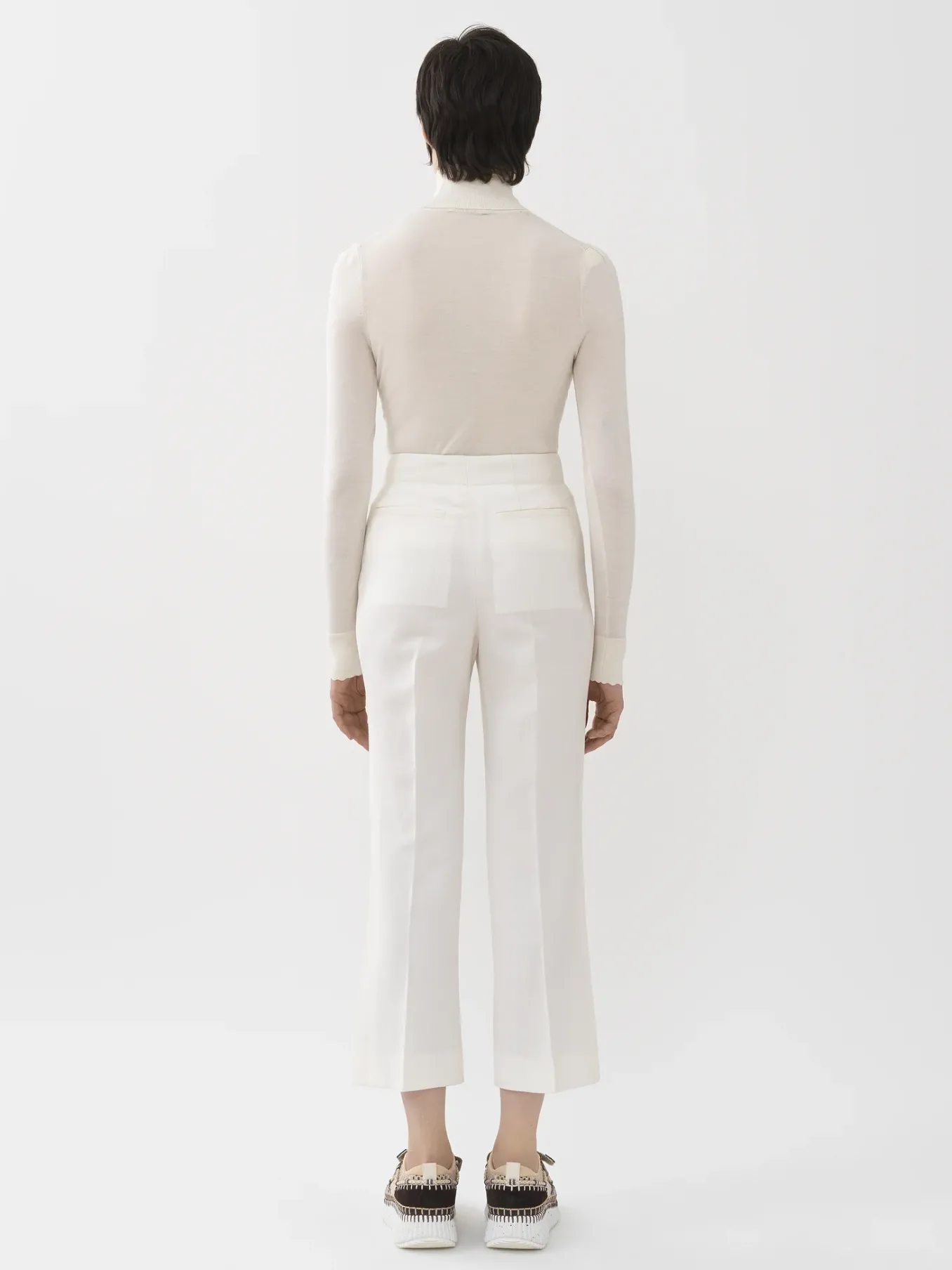 Pantalons Et Shorts-Chloé Pantalon Court A Pont Iconic Milk