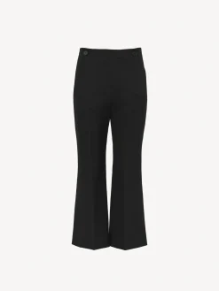 Pantalons Et Shorts-Chloé Pantalon Court A Pont Noir