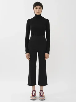Pantalons Et Shorts-Chloé Pantalon Court A Pont Noir
