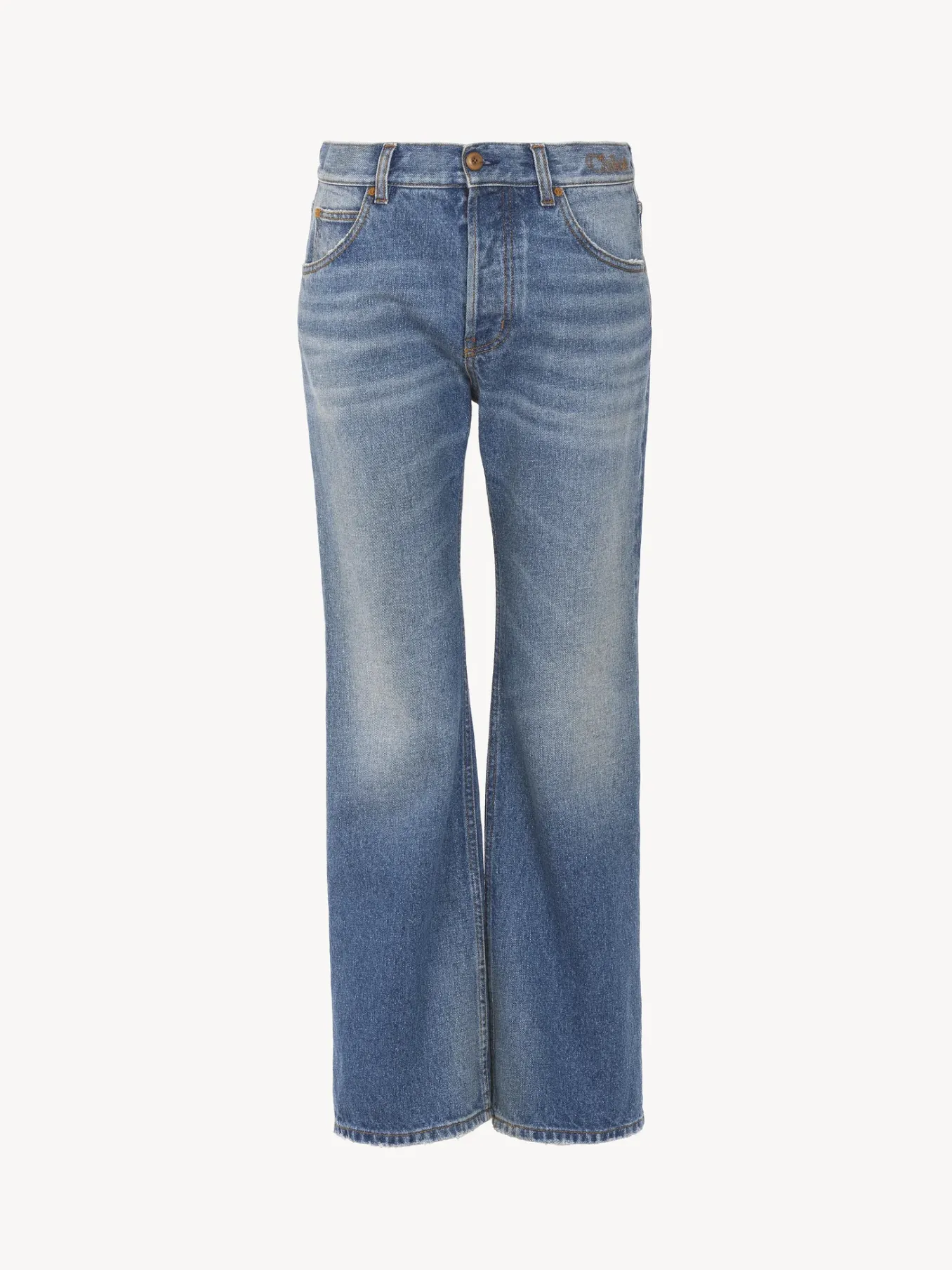 Pantalons Et Shorts-Chloé Pantalon Court Bootcut « Fuego » Foggy Blue