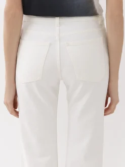 Pantalons Et Shorts-Chloé Pantalon Court Bootcut « Fuego » Blanc