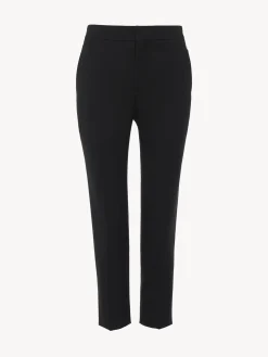Pantalons Et Shorts-Chloé Pantalon Court Cigarette Noir