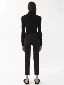Pantalons Et Shorts-Chloé Pantalon Court Cigarette Noir