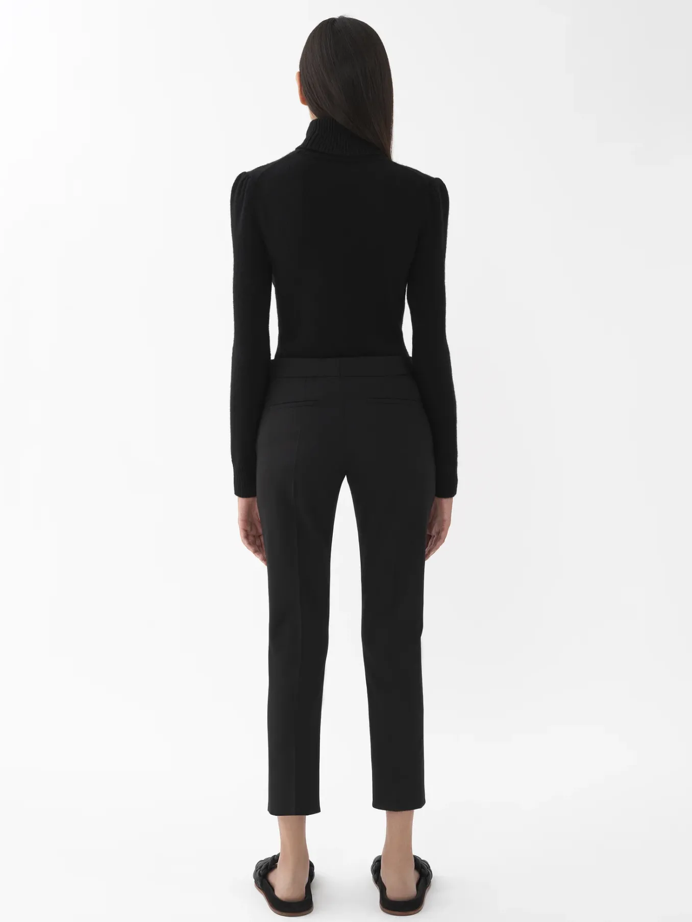 Pantalons Et Shorts-Chloé Pantalon Court Cigarette Noir