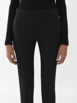Pantalons Et Shorts-Chloé Pantalon Court Cigarette Noir