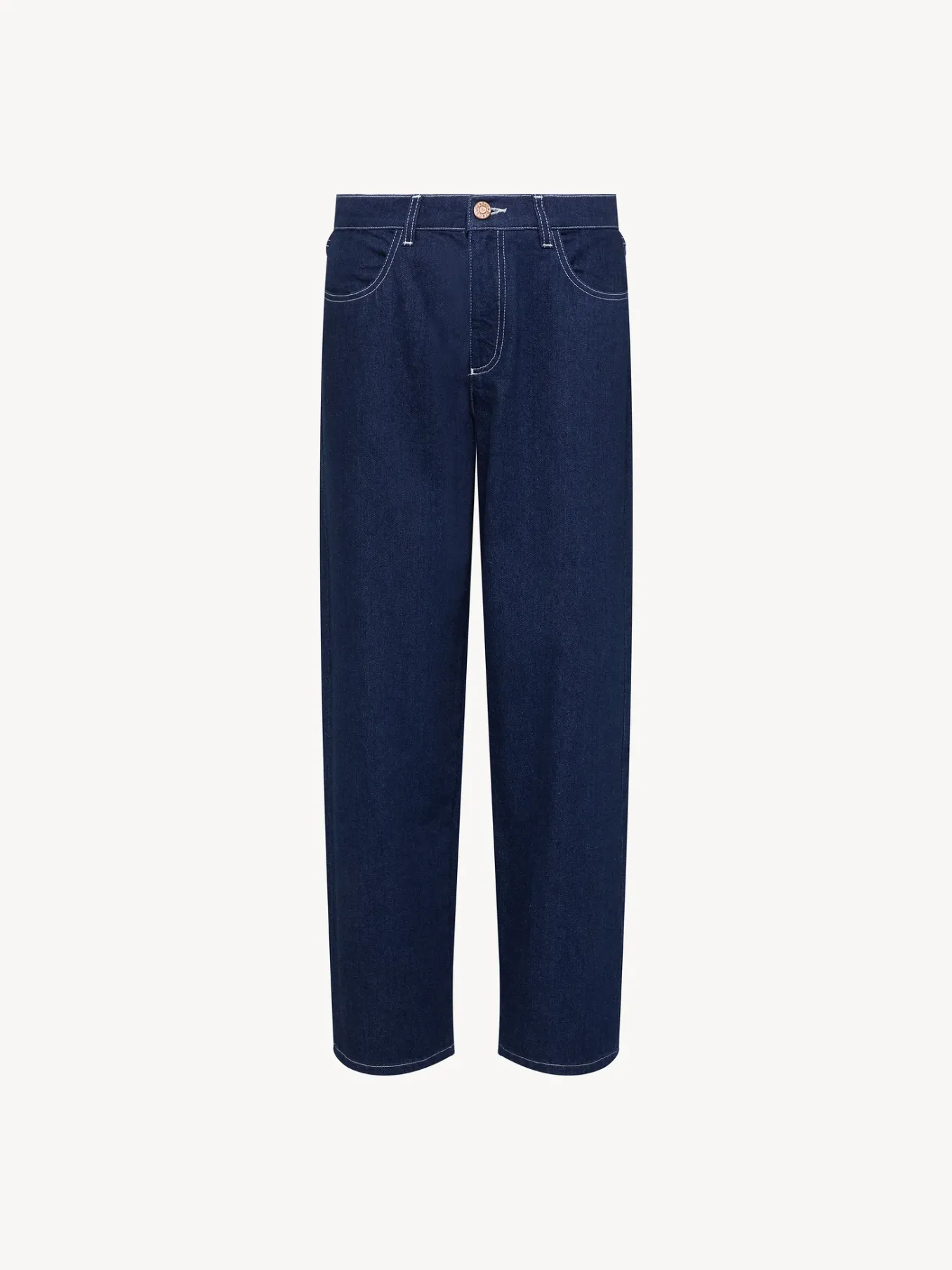 Vêtements-Chloé Pantalon Court Fusele Dark Denim
