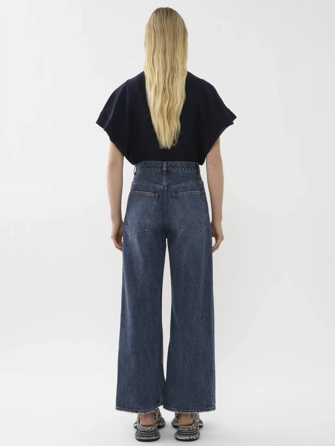 Pantalons Et Shorts-Chloé Pantalon Court Large « Stromboli » Dusky Blue