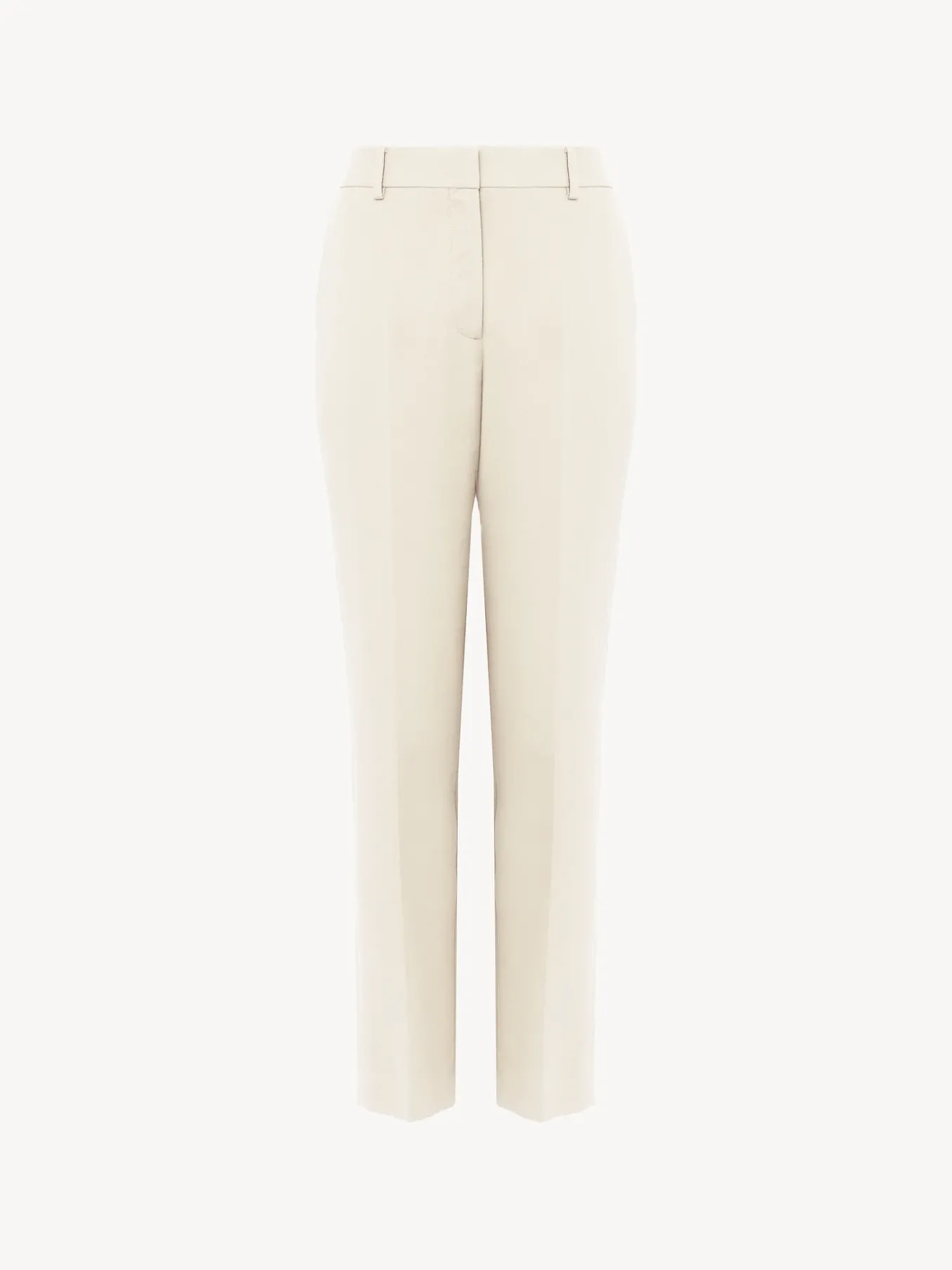 Vêtements-Chloé Pantalon Court Skinny Light Ivory
