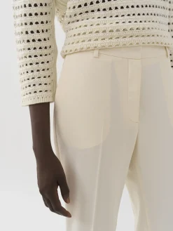 Vêtements-Chloé Pantalon Court Skinny Light Ivory
