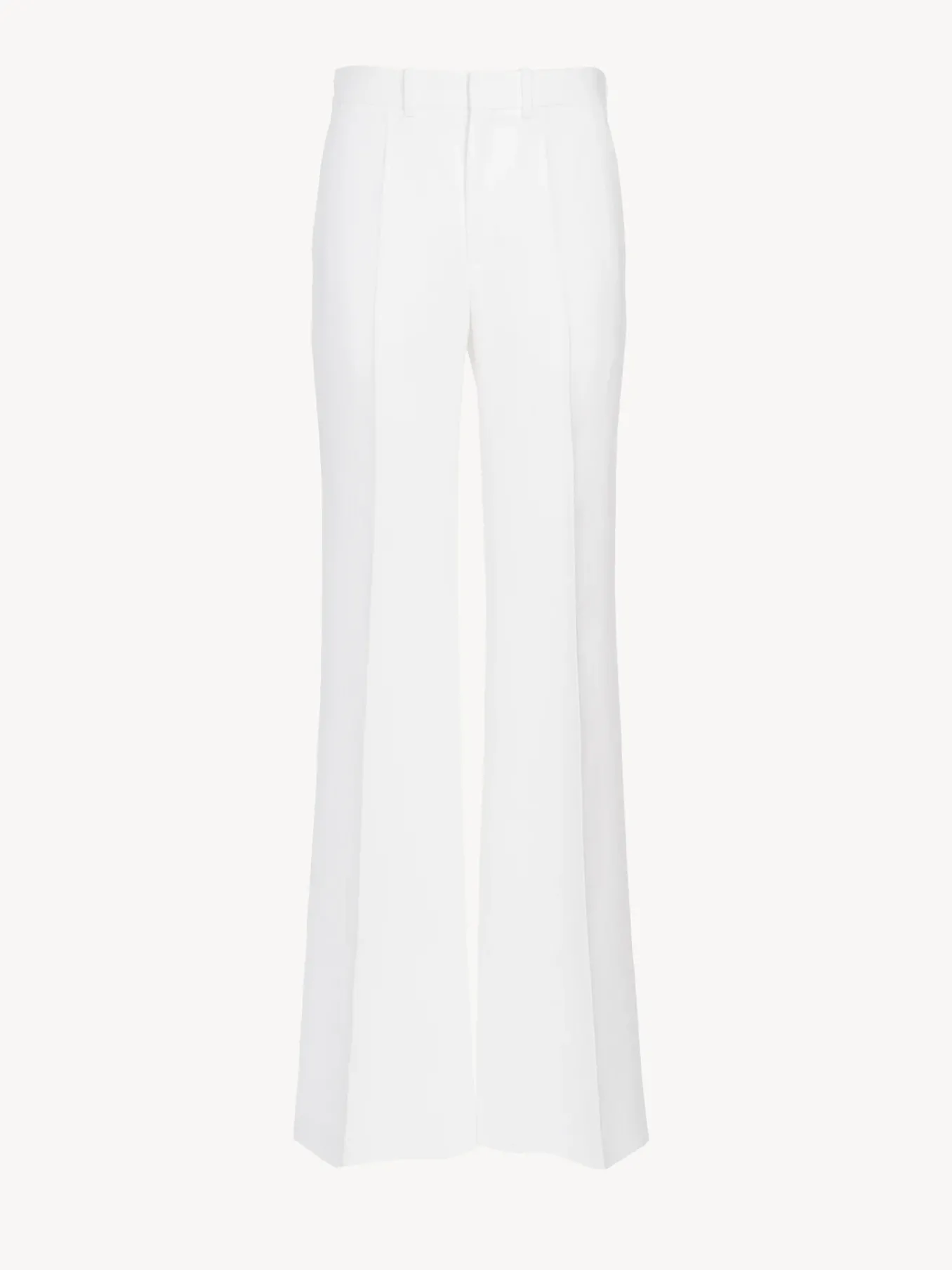 Pantalons Et Shorts-Chloé Pantalon De Costume Evase Blanc