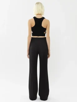Pantalons Et Shorts-Chloé Pantalon De Costume Evase Noir