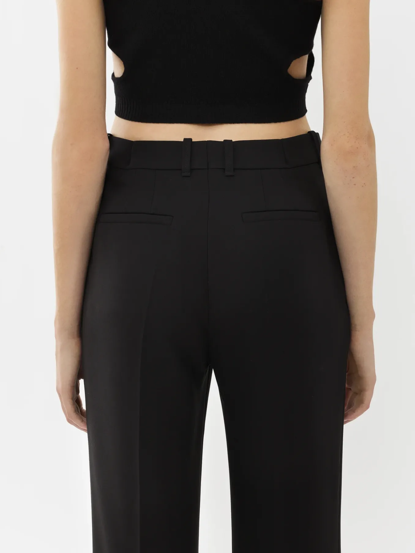Pantalons Et Shorts-Chloé Pantalon De Costume Evase Noir