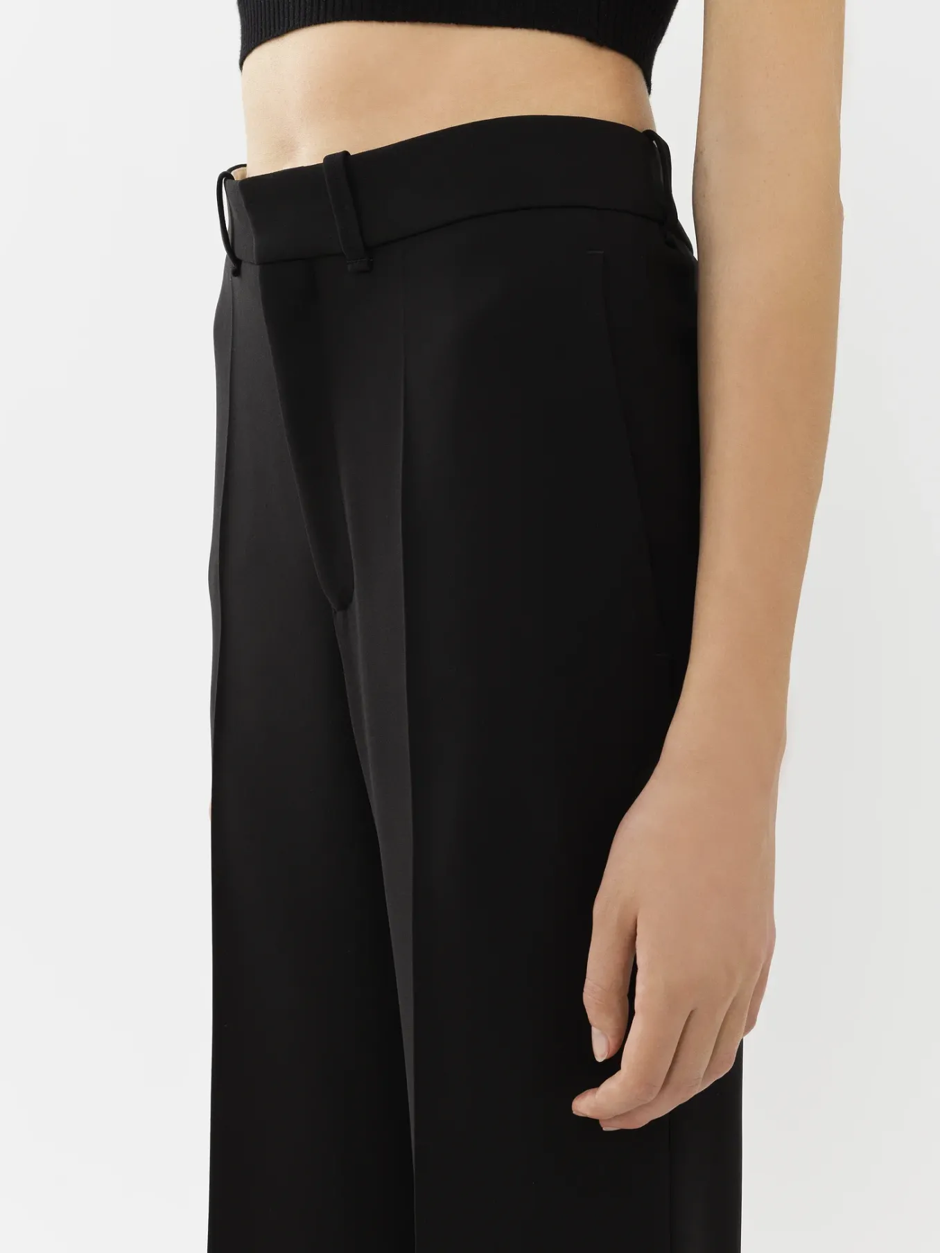 Pantalons Et Shorts-Chloé Pantalon De Costume Evase Noir