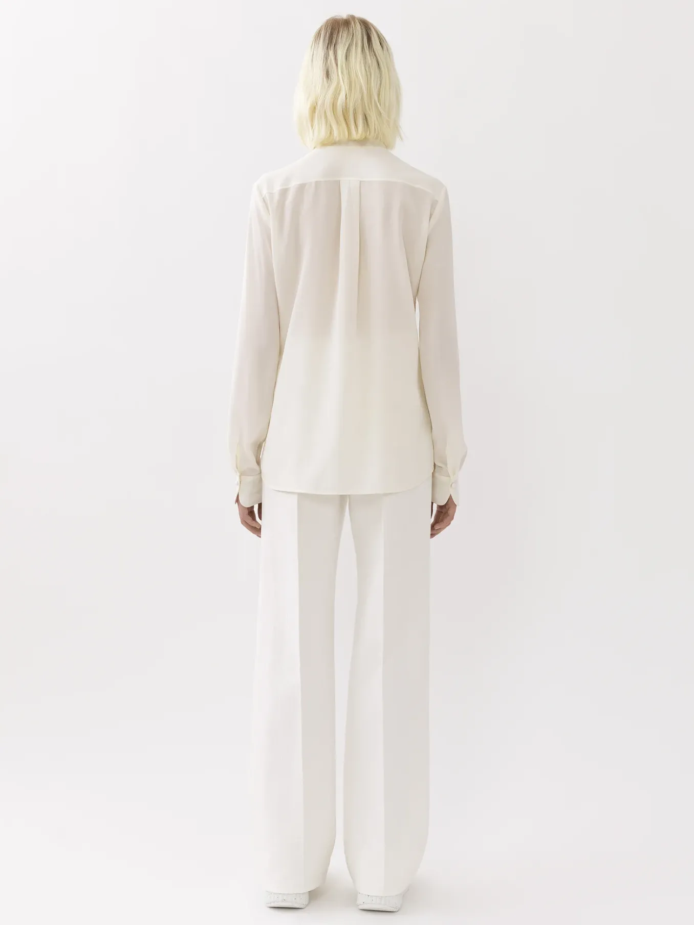 Pantalons Et Shorts-Chloé Pantalon De Costume Evase Buttercream