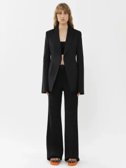 Pantalons Et Shorts-Chloé Pantalon De Costume Evase Noir