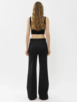 Pantalons Et Shorts-Chloé Pantalon De Costume Evase Noir