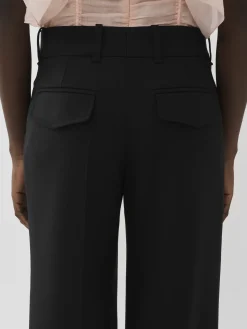 Pantalons Et Shorts-Chloé Pantalon Droit Noir