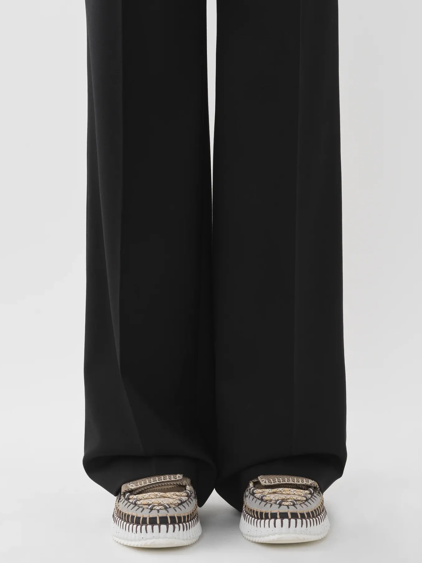 Pantalons Et Shorts-Chloé Pantalon Droit Noir