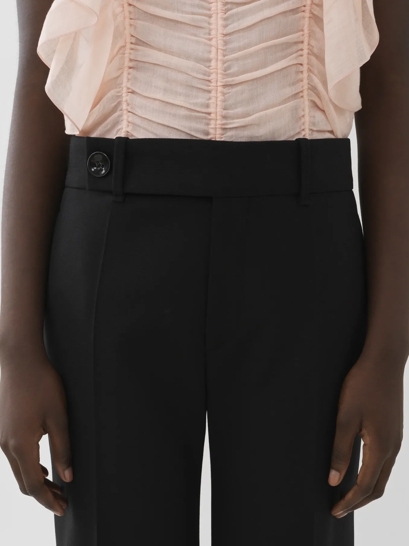 Pantalons Et Shorts-Chloé Pantalon Droit Noir