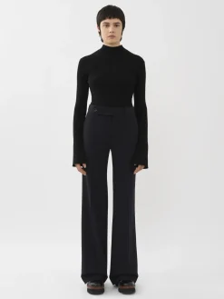 Pantalons Et Shorts-Chloé Pantalon Droit Abyss Blue