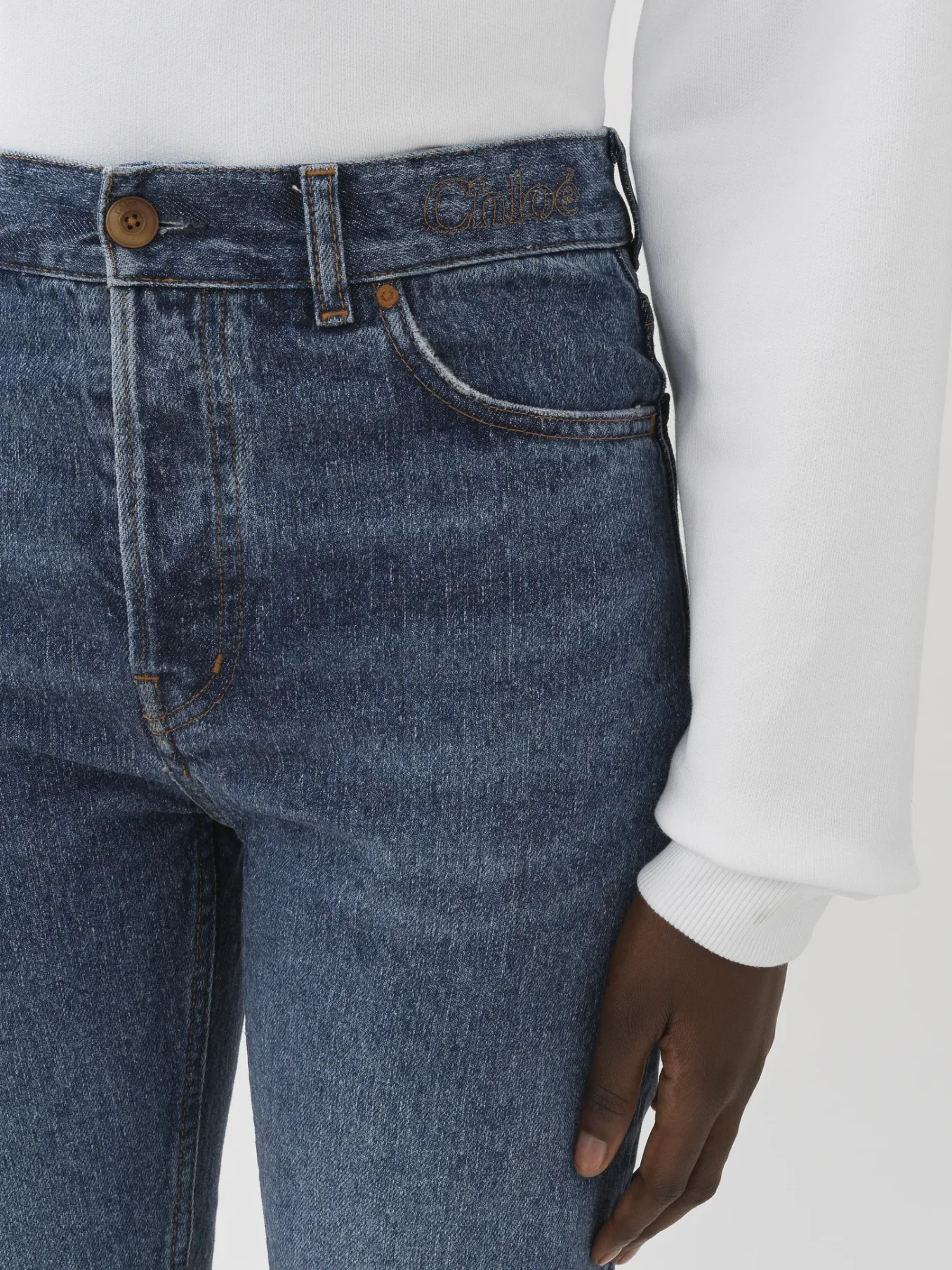 Pantalons Et Shorts-Chloé Pantalon Droit « Semeru » Dusky Blue