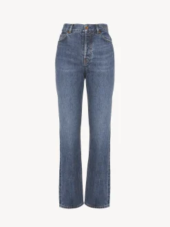 Pantalons Et Shorts-Chloé Pantalon Droit « Semeru » Dusky Blue