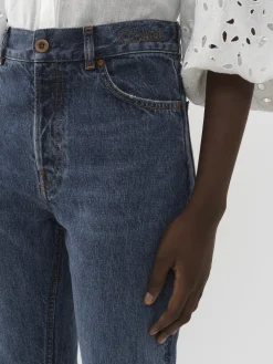 Pantalons Et Shorts-Chloé Pantalon Droit « Semeru » Dusky Blue