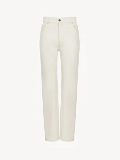 Pantalons Et Shorts-Chloé Pantalon Droit « Semeru » Iconic Milk
