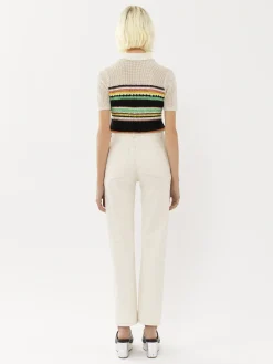 Pantalons Et Shorts-Chloé Pantalon Droit « Semeru » Iconic Milk