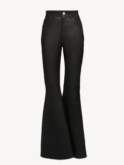 Pantalons Et Shorts-Chloé Pantalon Evase Noir