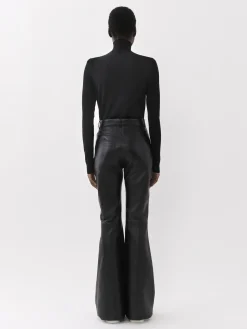 Pantalons Et Shorts-Chloé Pantalon Evase Noir