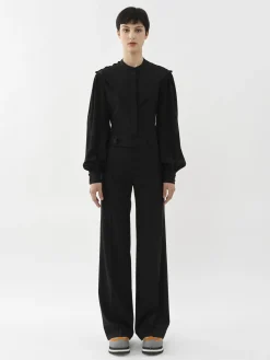 Pantalons Et Shorts-Chloé Pantalon Evase Noir