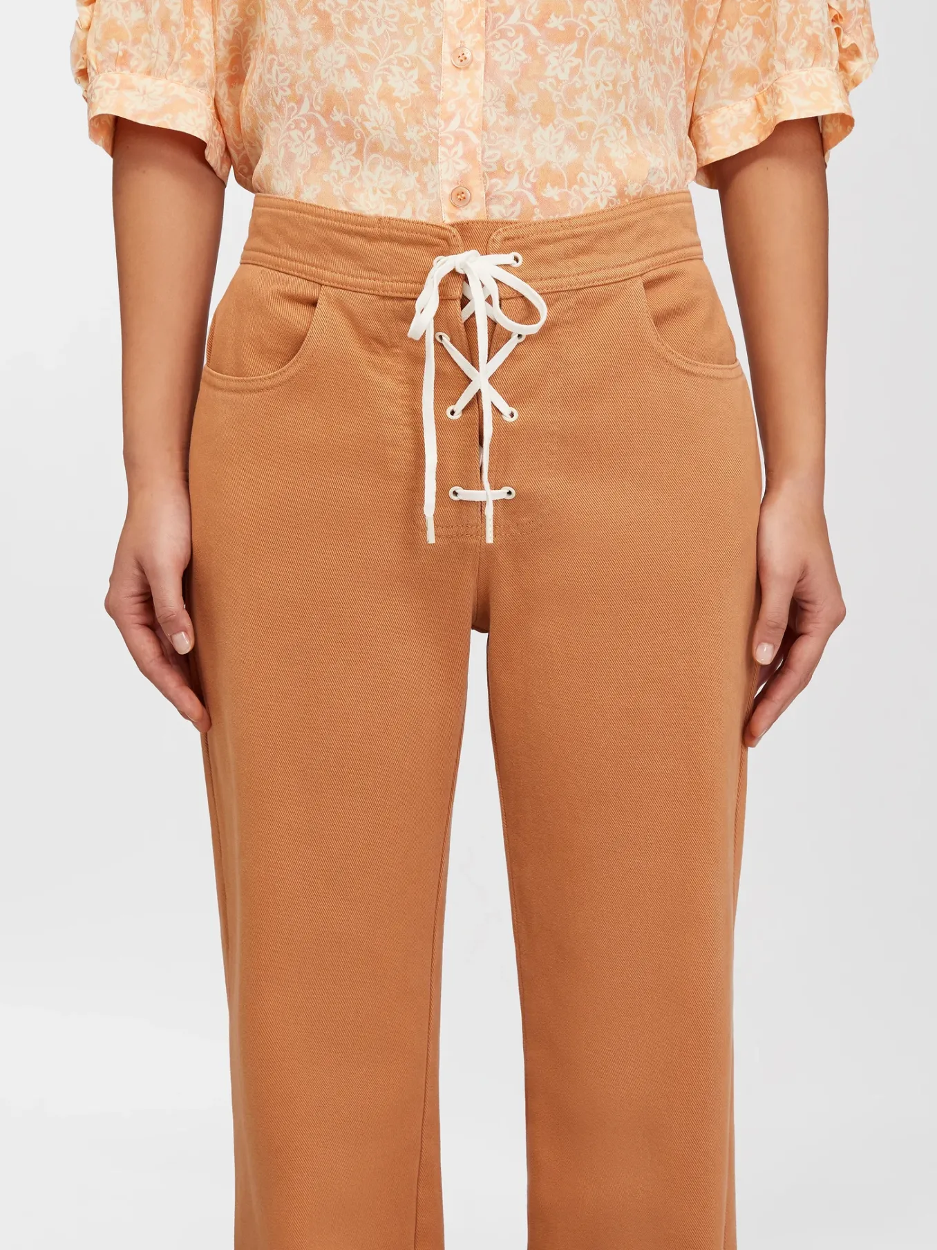 Vêtements-Chloé Pantalon Evase Reef Shell