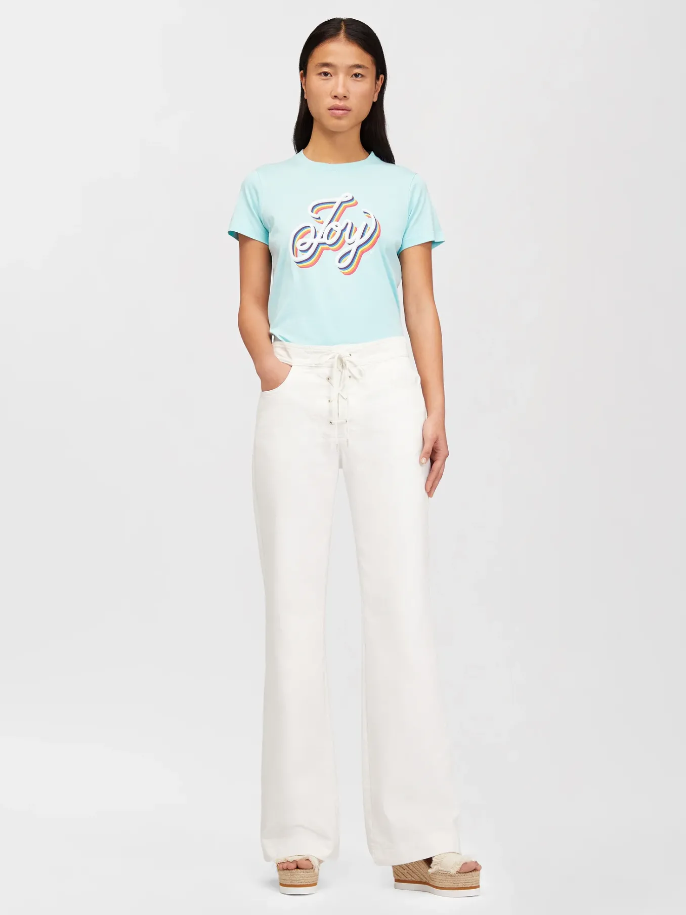 Vêtements-Chloé Pantalon Evase Blanc