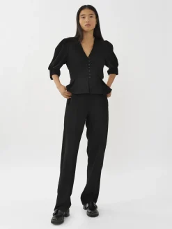 Vêtements-Chloé Pantalon Fluide Noir
