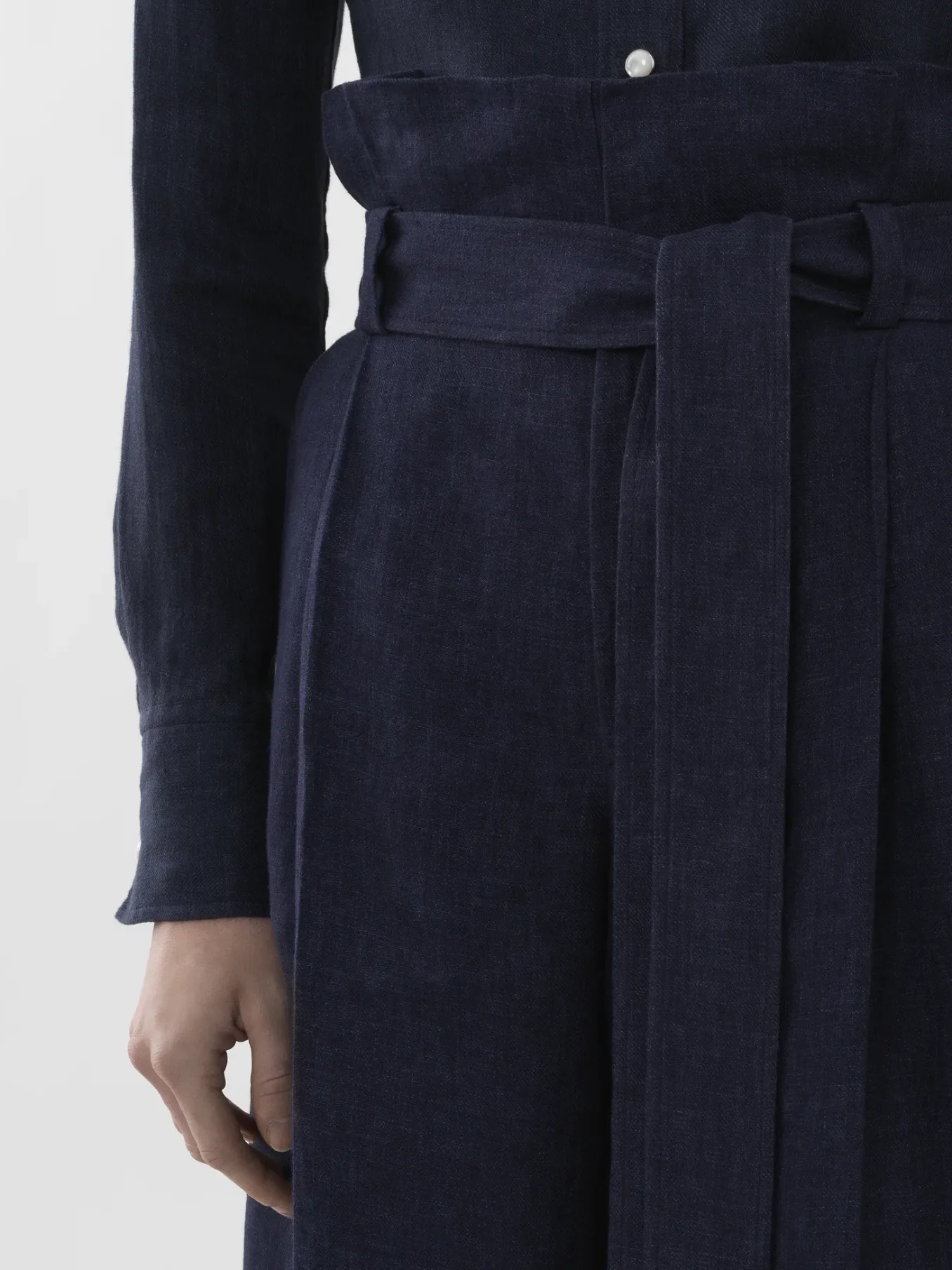 Pantalons Et Shorts-Chloé Pantalon Jupe-Culotte Large True Indigo